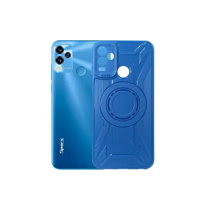 Sparx Neo 7 Pro/Sparx Neo 7 Soft Silicone Print Back Case  (Navy Blue)