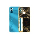 Tecno Spark 7/Spark 7T Gold Megsafe Logo Chrome Back Case (Black)