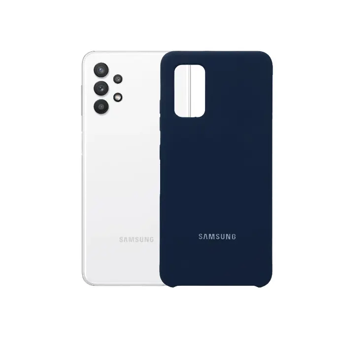 Samsung A32 Official Soft Silicone Back Case (Navy Blue)