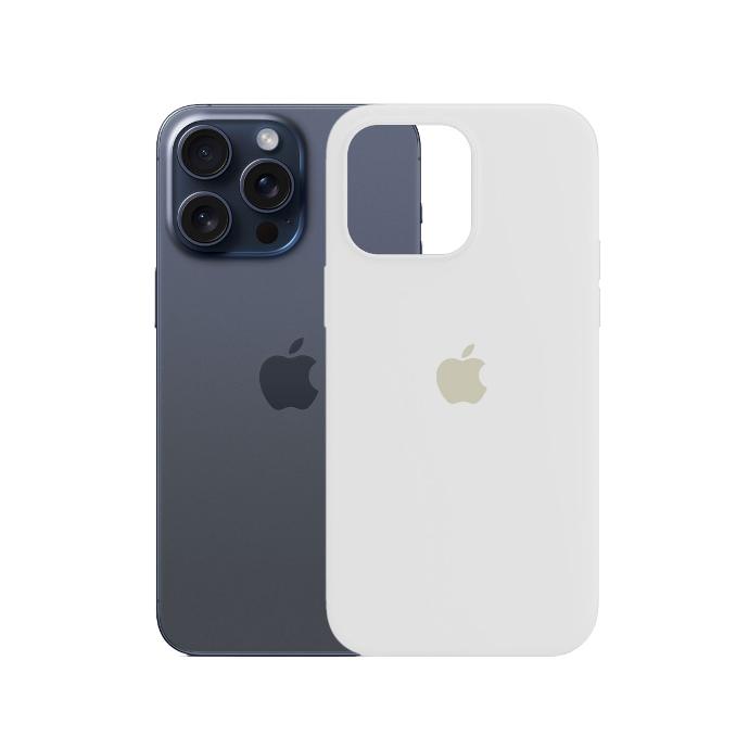 [PO23BIP15PMAX-1-1] Iphone 15 Pro Max Official Soft Silky Back Case (White)