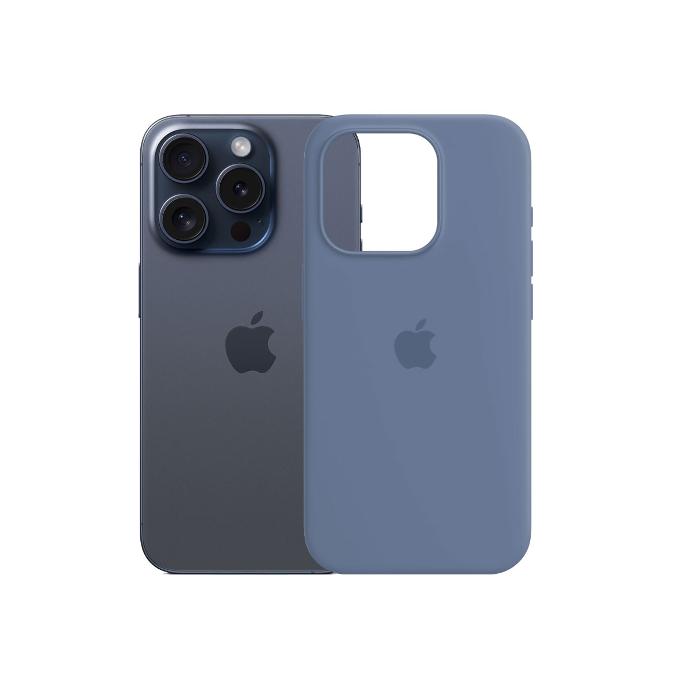 [PO23BIP15PR-1-16] Iphone 15 Pro Official Soft Silky Back Case (Sky Blue)