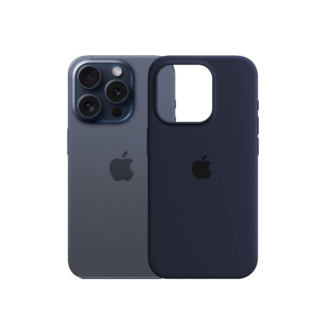 [PO23BIP15PR-1-17] Iphone 15 Pro Official Soft Silky Back Case (Navy Blue)