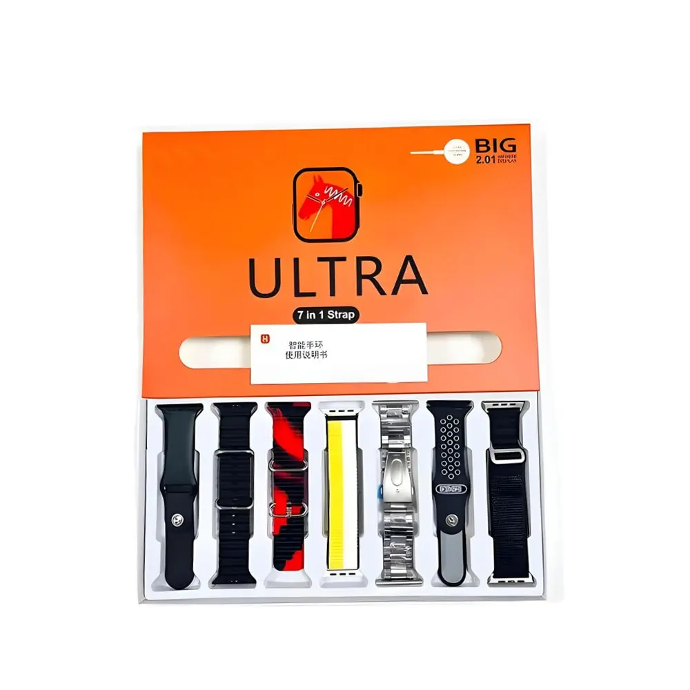 Ultra 8 Series Smart Watch With 7 Straps