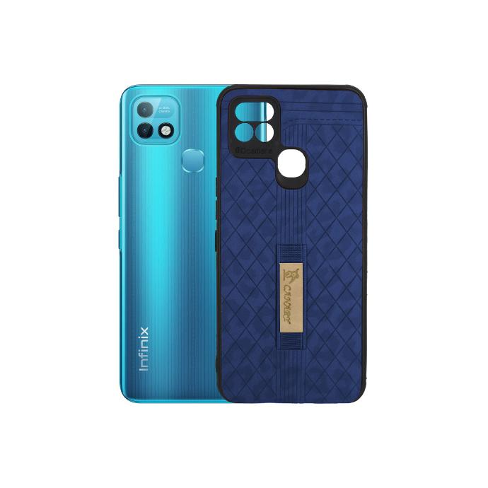 Infinix Hot 10i/Smart 5 Pro Soft Leather Back Grip Case (Blue)