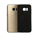 Samsung S7 Markhor Logo Back Leather Case (Black)