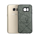 Samsung S7 Markhor Logo Back Leather Case (Grey)