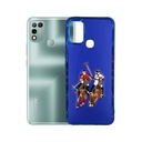 Infinix Smart 5/Hot 10 Lite/Smart 6 Polo Brand Leather Side Metal Ring Back Case (Blue)