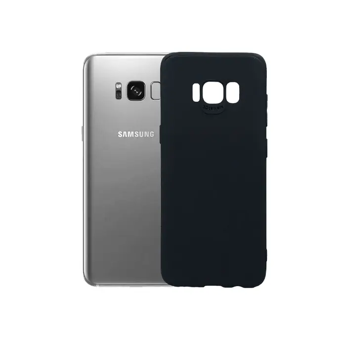 Samsung S8 Matte Soft Silicone Paper Case (Black) 