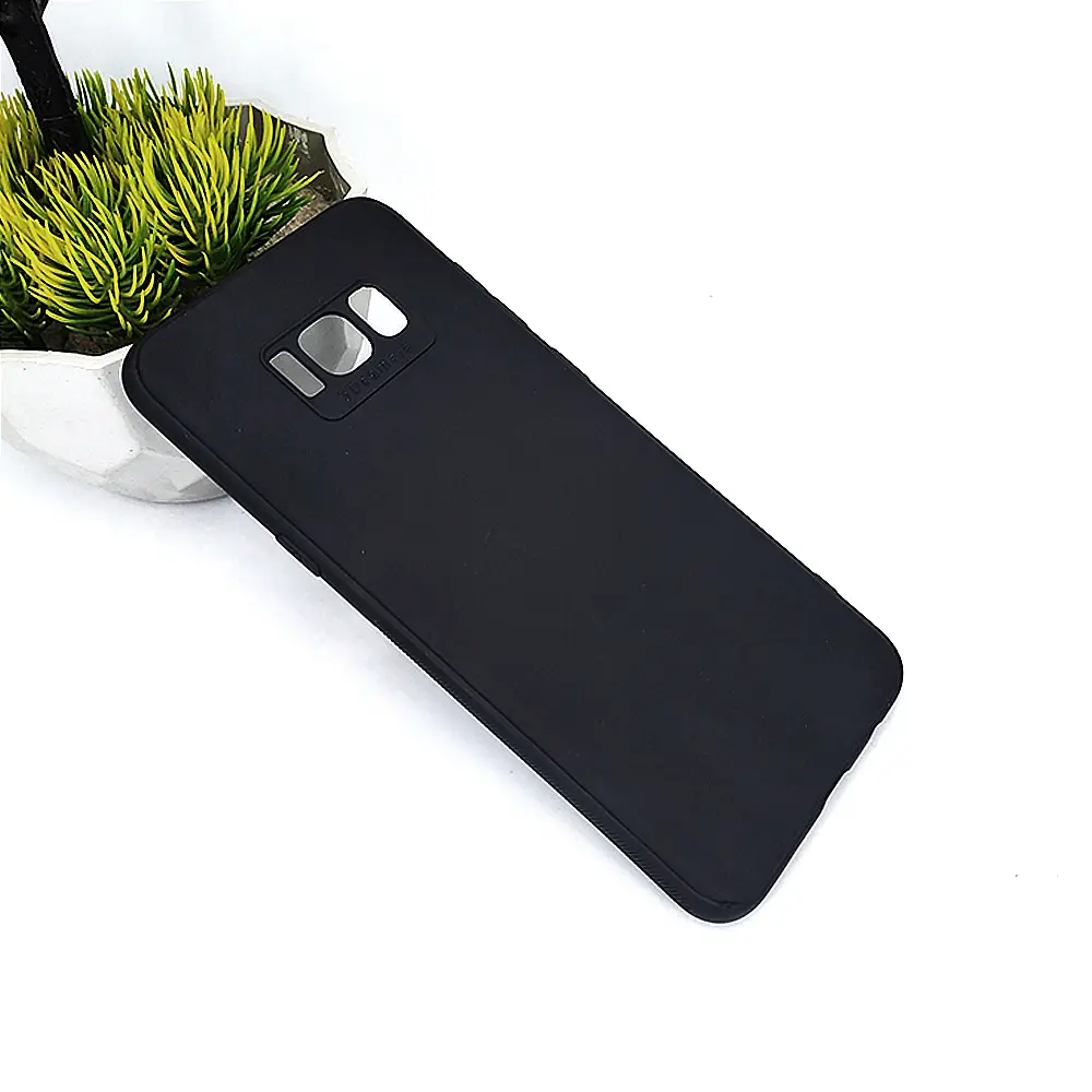 Samsung S8 Plus Matte Soft Silicone Paper Case (Black)
