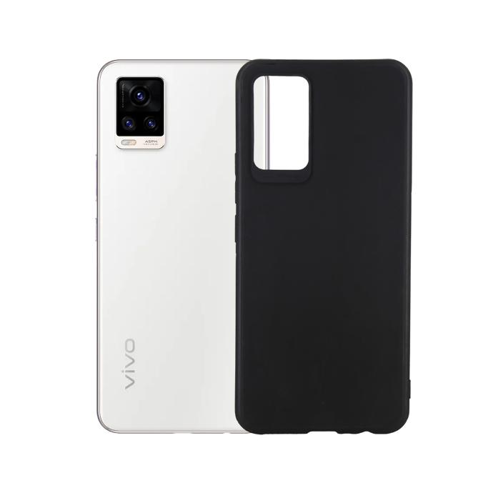 Vivo V20 Matte Soft Silicone Paper Case (Black) 