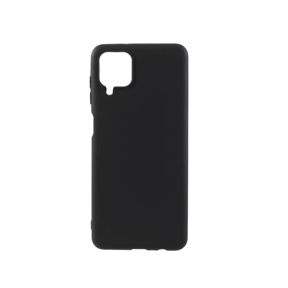 [PO4BSA12-4-2] Samsung A12/M12 Matte Soft Silicone Paper Case (Black)