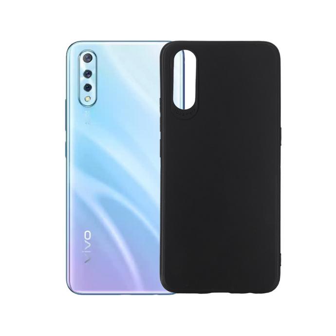 Vivo S1 Matte Soft Silicone Paper Case (Black)