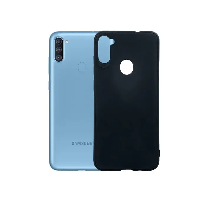 [PO4BSA11-4-2] Samsung A11/M11 Matte Soft Silicone Paper Case (Black)