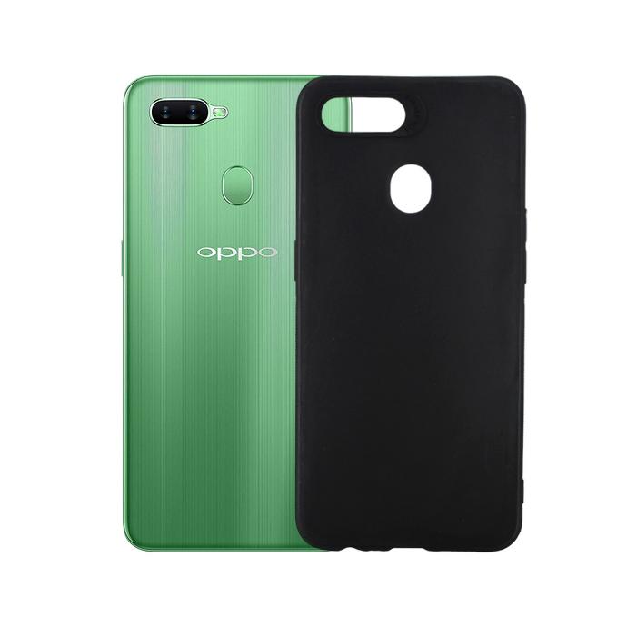 Oppo A5S/F9/A7/A12/A11K Matt Soft Silicone Paper Case (Black)