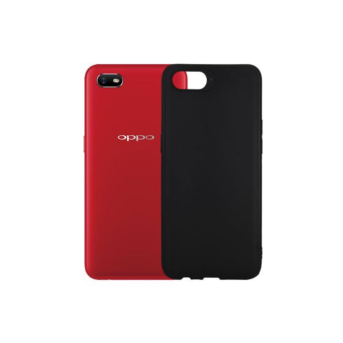 Oppo A1K/Realme C2 Matt Soft Silicone Paper Case (Black)