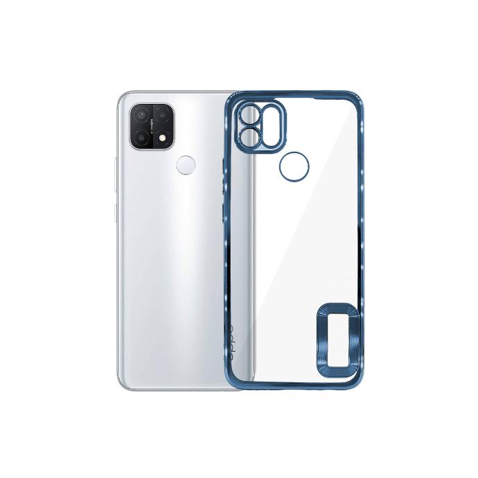 [PO29BOA15-8-16] Oppo A15/A15S CD Chrome Back Case (Sky Blue)