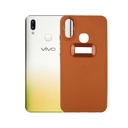 Vivo Y95|Y93|Y91 Camera Metal Chrome Ring Case - Elegant Brown Design
