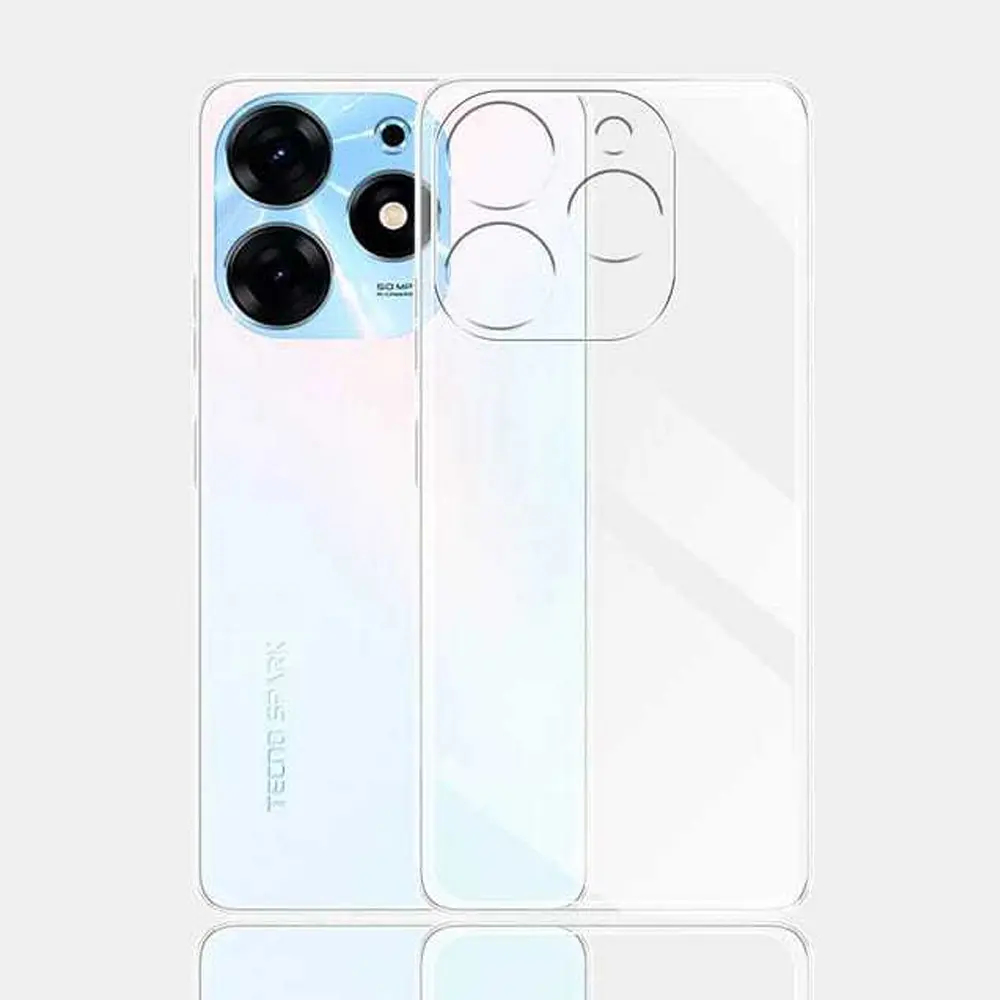 Tecno Spark 10 Pro Dust Plug Transparent Back Case 