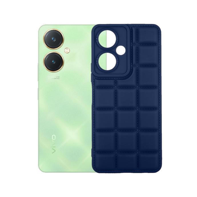 [PO14BVIY27-8-3] Vivo Y27 Silicone Puffer Back Cover - Blue