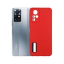 Infinix Zero X Neo Soft Silicone Matt Transparent Case - Red Logo Design