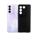 Black Rock Soft Silicone Back Case for Vivo V27 - Stylish Protection
