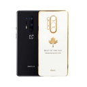 OnePlus 8 Pro Leaf Gold Chrome Back Case (White)