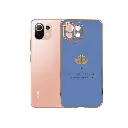 Redmi 11 Lite Leaf Gold Chrome Back Case (Sky Blue)