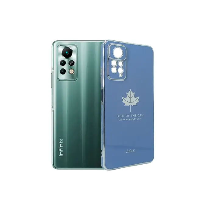 Redmi Note 11 Pro Leaf Gold Chrome Back Case (Sky Blue)