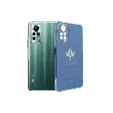 Redmi Note 11 Pro Leaf Gold Chrome Back Case (Sky Blue)