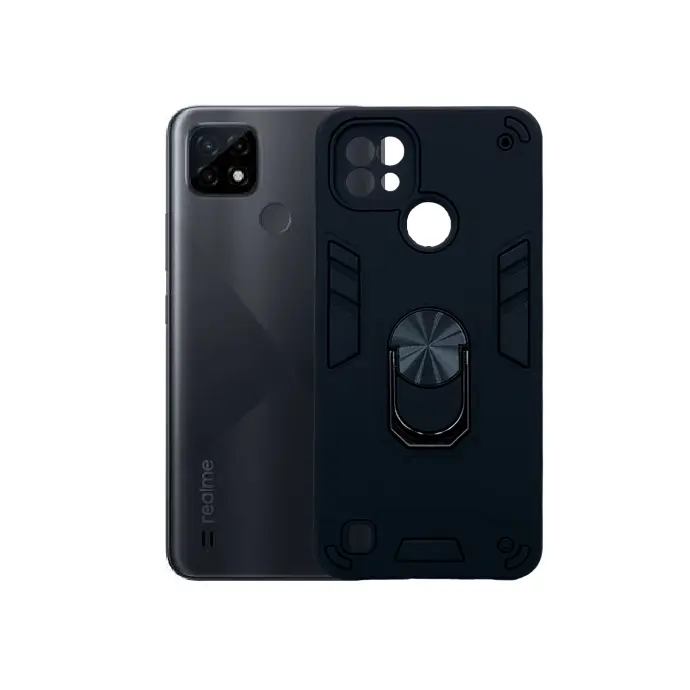[PO39BORELMEC21-1-2] Oppo Realme C21 Armor Back Case (Black)