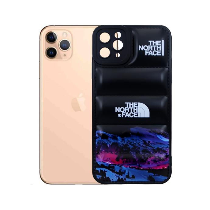 [PO14BIP11PMAX-18-2] iPhone 11 Pro Max Puffer Back Soft Silicone Case - Black