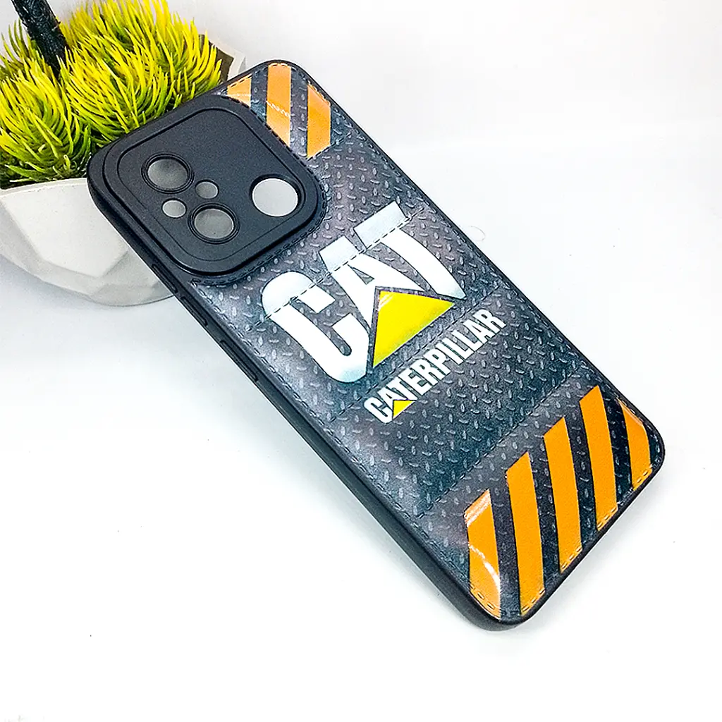 Redmi 12C Puffer Back Print Soft Silicone Back Case (Black)