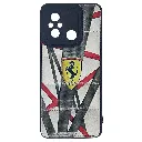 Redmi 12C Puffer Back Print Soft Silicone Back Case (Black)