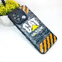 Redmi 12C Puffer Back Print Soft Silicone Back Case (Black)