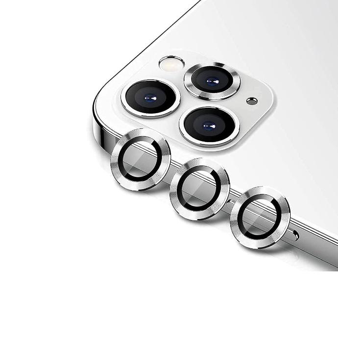 iPhone 12 Pro Max Camera Rings - Elegant Silver Lens Protection