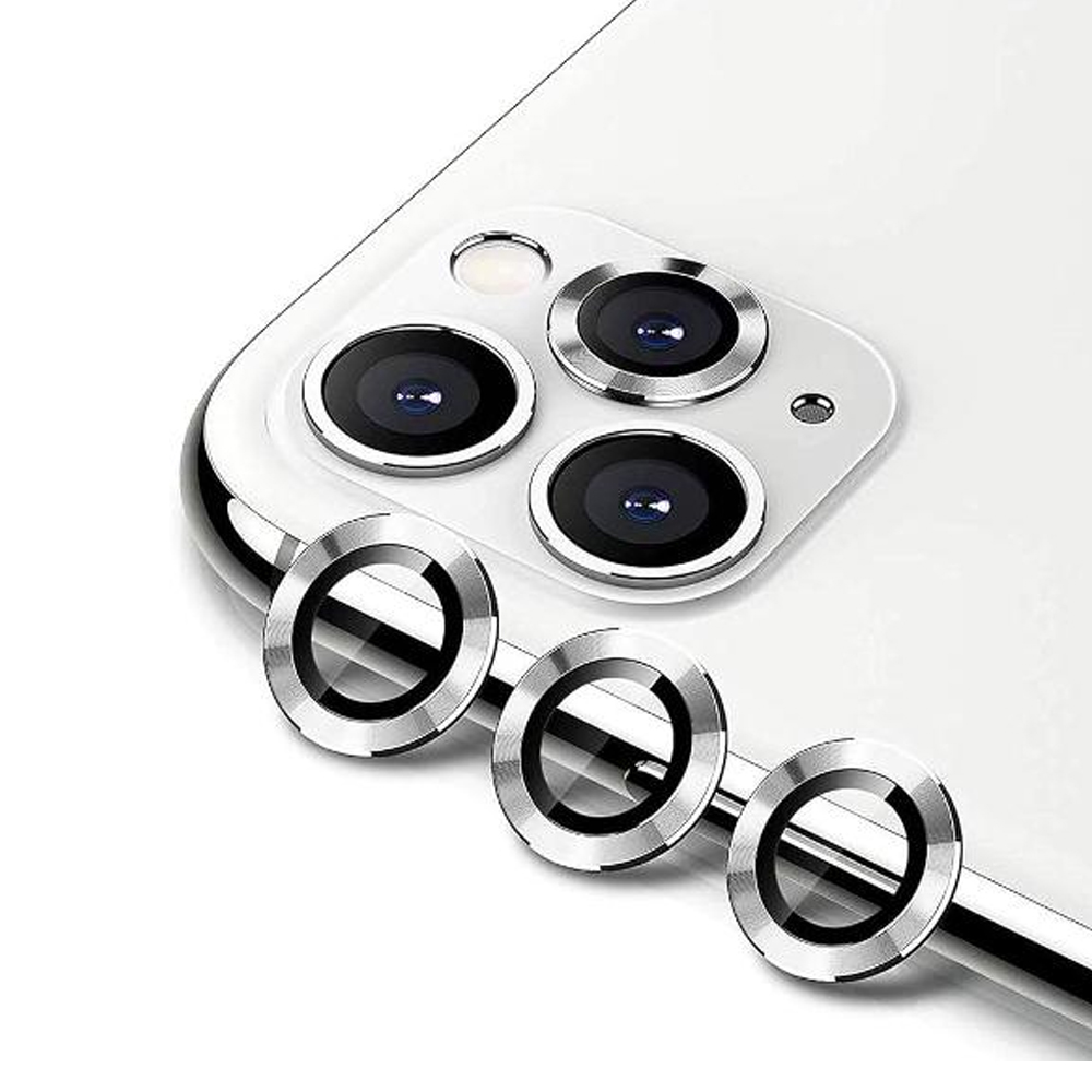 iPhone 11 Pro Max Camera Lens Silver Protector - Premium Lens Safety
