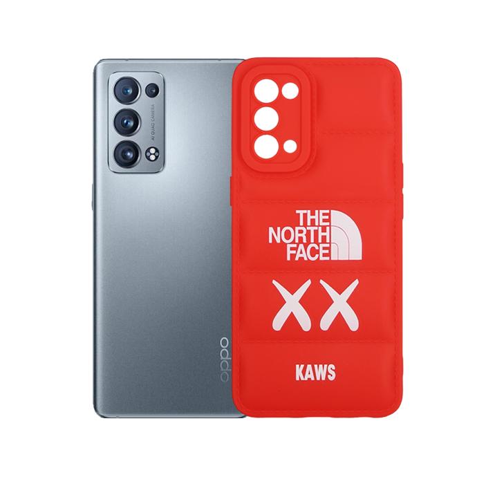 [PO14BORNO5-18-4] Puffer Printed Soft Silicone Case for Oppo Reno 5 4G - Red