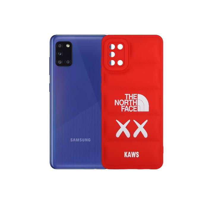 Samsung A31 4G Soft Silicone Back Case - Red Puffer Design