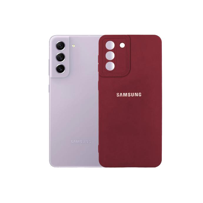 Samsung S21 FE Soft Silicone Back Case - Maroon Protection