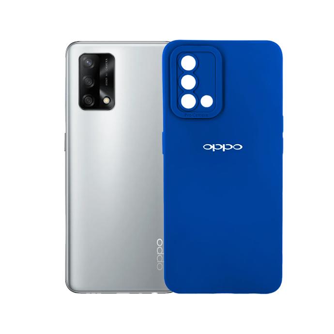 Oppo F19|A95|A74 Soft Silicone Back Case (Blue)