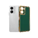 Vivo Y16 Gold Chrome Back Case (Green)