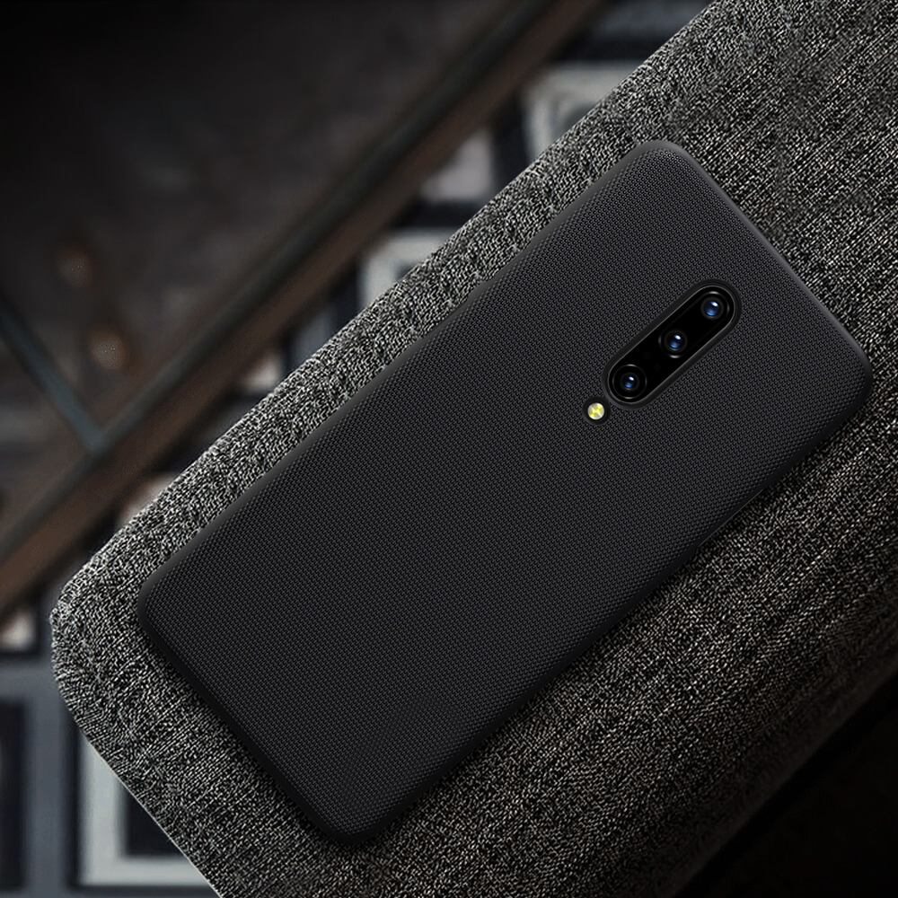 OnePlus 7 Pro (Nillkin) Copy Super Frosted Shield Matte Back Case (Black)