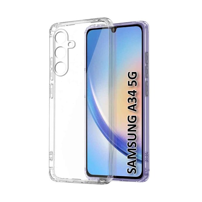 [PO7BSA24-3] Samsung A24 Dust Plug Transparent Back Case