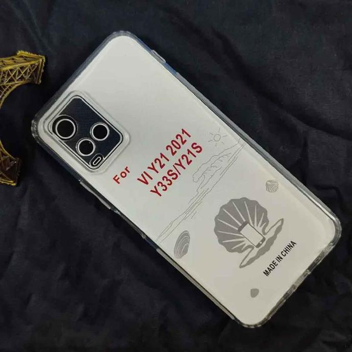 [PO7BVIY33S-3] Vivo Y21/Y33S/Y33T/Y32 Dust Plug Transparent Back Case