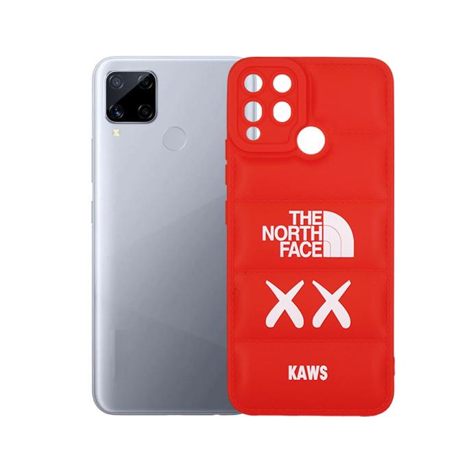 Oppo Realme C12|C15|C25S Puffer Back Print Soft Silicone Back Case (Red)