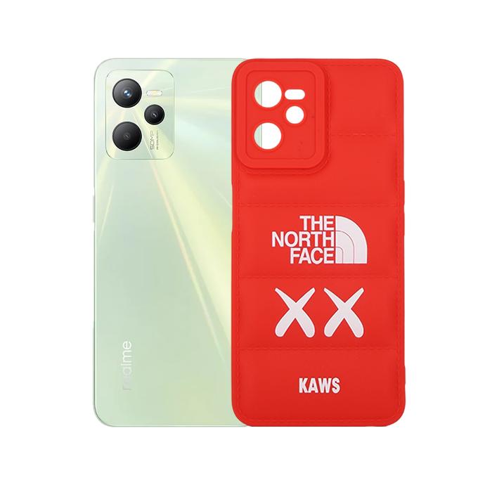 Oppo Realme C35|Realme Narzo 50A Prime Puffer Back Print Soft Silicone Back Case (Red)