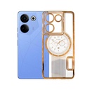 Tecno Camon 20 / 20 Pro Clock CD Chrome Case Gold – Slim Glossy Cover