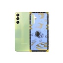 Samsung A24 Ladies LV Luxury Plating 3D Astronaut Folding Stand Back Case (Sky Blue)