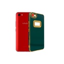 Vivo Y81 Gold Chrome Back Case (Green)