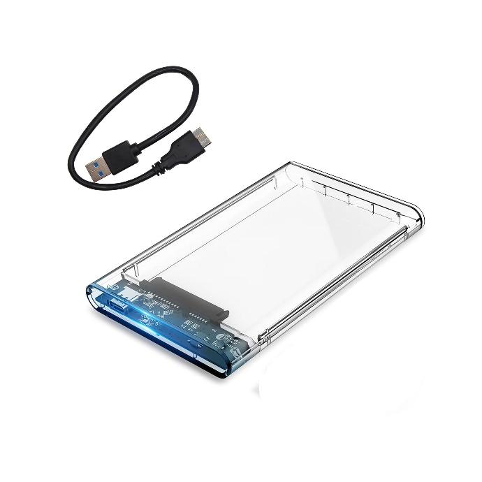 [USXHCASE-1] Transparent Portable External Hard Drive Case 